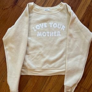 Yellow cropped sweatshirt Love Your Mother